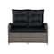 Alaterre Furniture Monaco All-Weather Outdoor Two-Seat Reclining Bench AWWH02HH - alternate 1